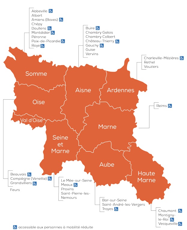 Carte sites formation